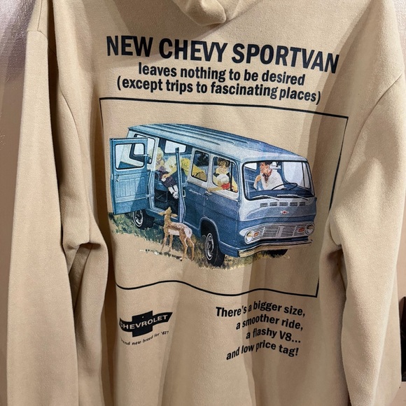 Chevrolet Chemistry Beige Hoodie for Men! Awesome Graphic on back! 🔥 - Picture 7 of 7
